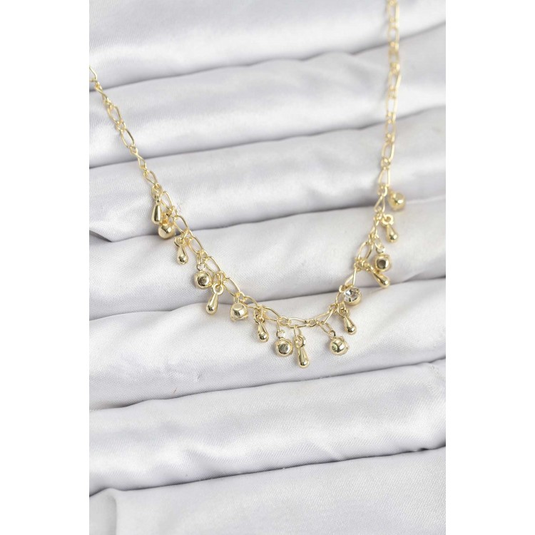 316L Stainless Steel Chain Gold Color Women's Necklace - TJ-BKO10786