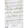316L Steel Chain Gold Color Crushed Chain Model 3-Piece Women's Necklace - TJ-BKO10789
