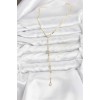 316L Steel Gold Color Crushed Chain Model Y Women's Necklace - TJ-BKO10790