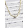 Gold-Colored Brass Zircon Stone Women's Necklace - TJ-BKO10792