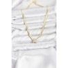 Gold-Colored Brass Star Zircon Stone Women's Necklace - TJ-BKO10793