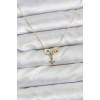 Gold-Colored Brass Minimalist Charm Necklace for Women - TJ-BKO10794
