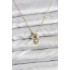 Gold-Colored Brass Minimal Butterfly Charm Women's Necklace - TJ-BKO10796