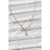 Gold-Colored Rice Drop Model Women's Necklace - TJ-BKO10800
