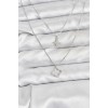 Silver-Tone Clover-Shaped 2-Piece Women's Necklace - TJ-BKO10802