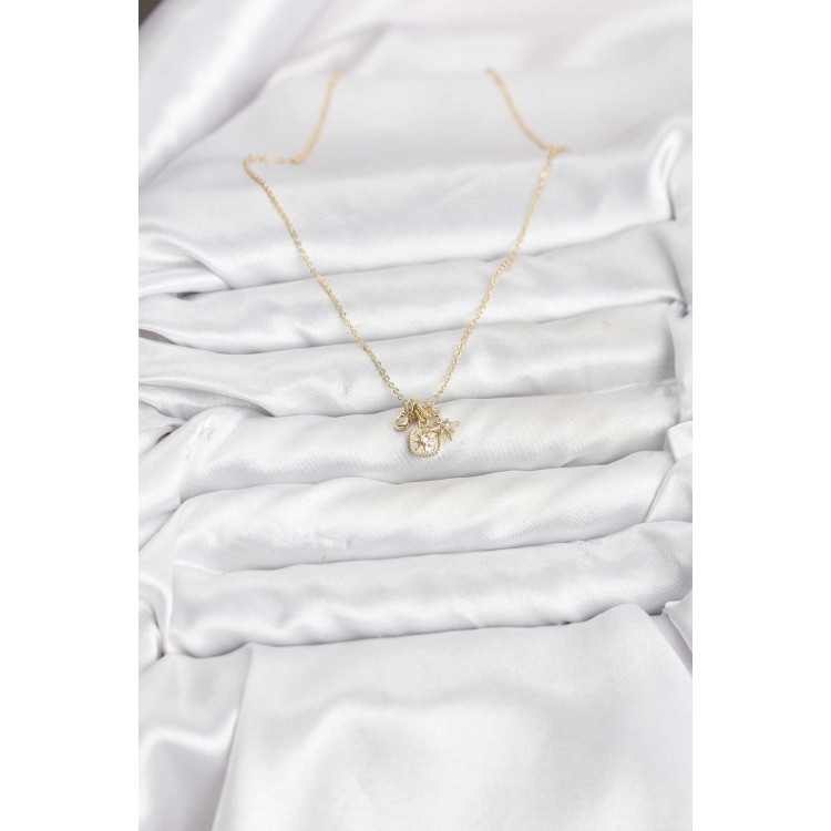 Gold-Colored Minimalist Charm Women's Necklace - TJ-BKO10803