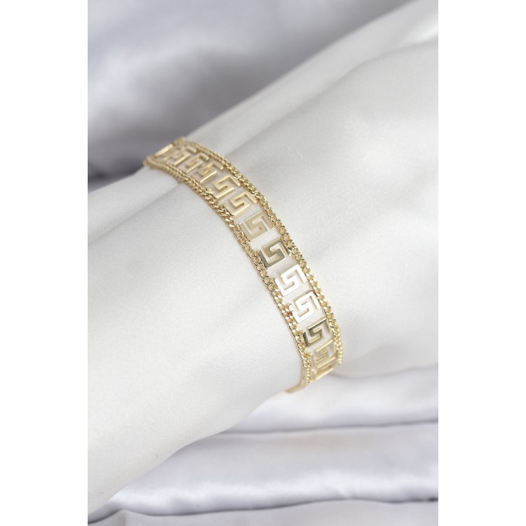 316L Steel Gold Color Labyrinth Model Women's Bracelet - TJ-BB8158