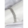 Silver-Colored Brass Cuba Chain Gourmet Bracelet - TJ-BB8161