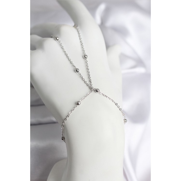 316L Stainless Steel Silver Color Bead Chain Model Women's Shahmeran - TJ-SN729 316L Stainless Steel Silver Color Bead Chain Model Women's Shahmeran - TJ-SN729