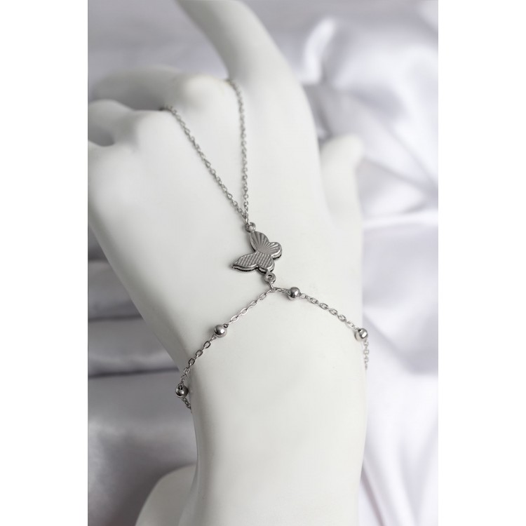 316L Stainless Steel Silver Color Butterfly Model Women's Shahmeran - TJ-SN733 316L Stainless Steel Silver Color Butterfly Model Women's Shahmeran - TJ-SN733