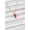 316L Steel Gold Color Capia Red Pepper Model Women's Necklace - TJ-BKO10810