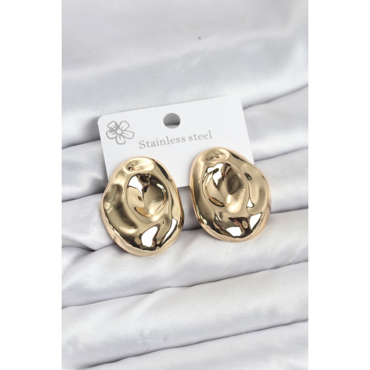 316L Steel Gold Color Vintage Model Women's Earrings - TJ-BKP11580 316L Steel Gold Color Vintage Model Women's Earrings - TJ-BKP11580