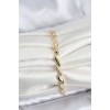 Gold Color Sequential Drop Model Zircon Stone Brass Women's Bracelet - TJ-BB8169