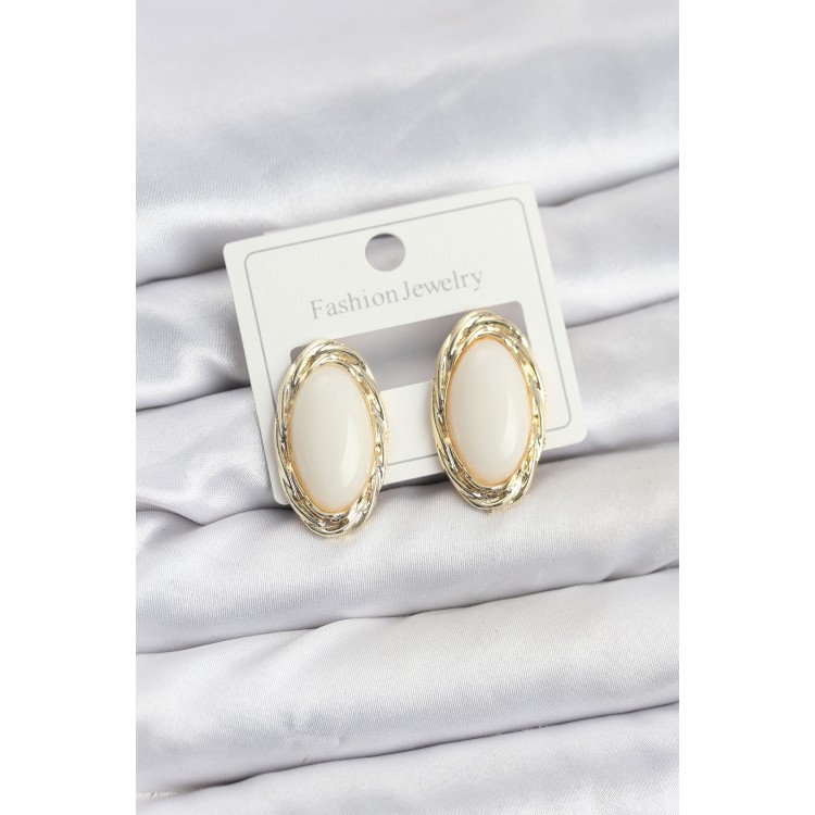 White Almond Vintage Women's Earrings - TJ-BKP11607