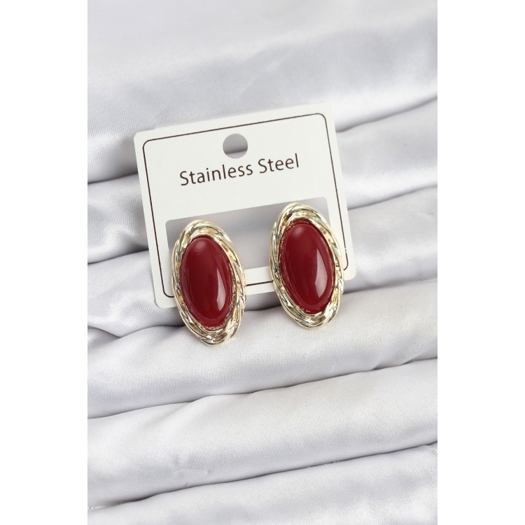 Red Almond Vintage Women's Earrings - TJ-BKP11608