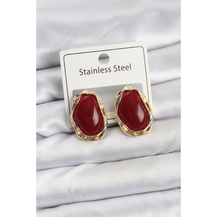 White Drop Model Brass Vintage Women's Earrings - TJ-BKP11611 White Drop Model Brass Vintage Women's Earrings - TJ-BKP11611