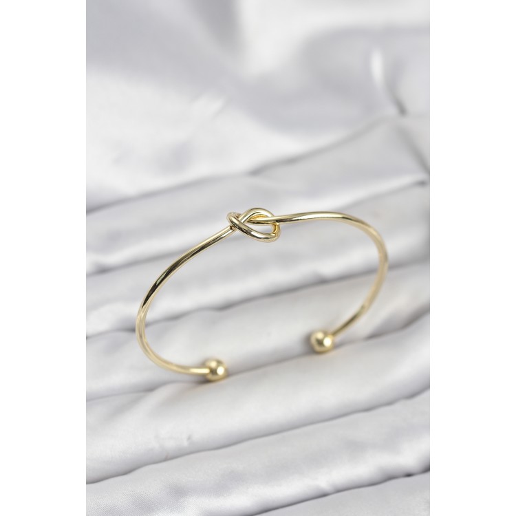 Düğüm Model Pirinç Gold Renk Kadın Bileklik - TJ-BB8231