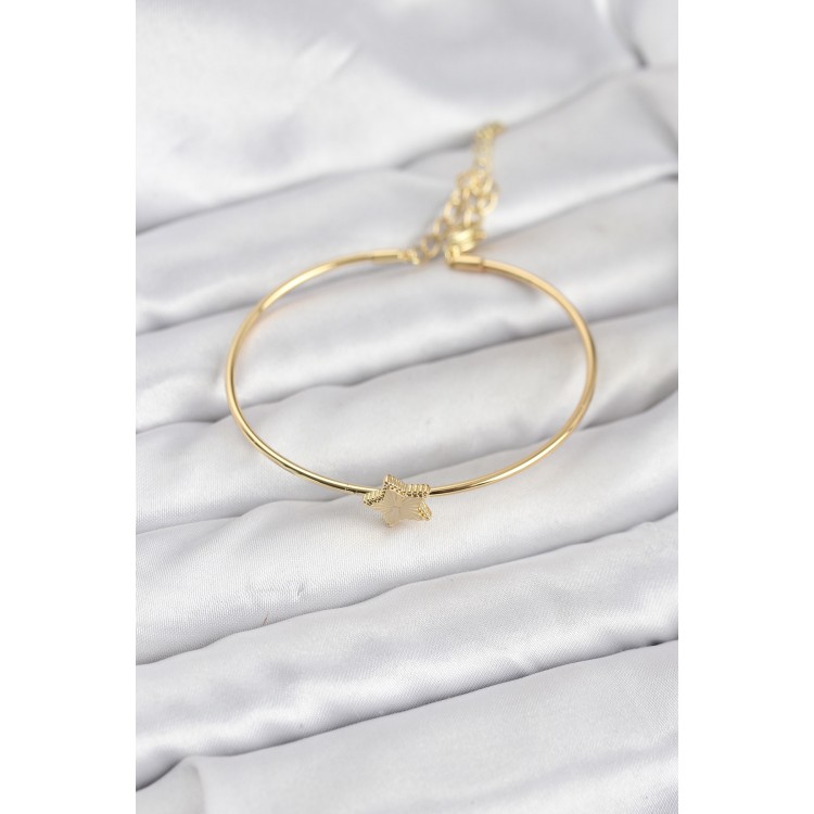 Yıldız Model Gold Renk Kadın Bileklik - TJ-BB8236
