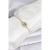 Eye Model Zircon Stone Gold Color Elevator Waterway Bracelet - TJ-BB8242
