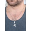 Silver-Colored Metal Sickle and Axe-Shaped Men's Necklace - TJ-ERK365