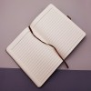 Striped Thermal Leather Notebook Black