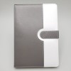 Gray Striped Thermal Leather Notebook