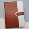 Brown Striped Thermal Leather Notebook