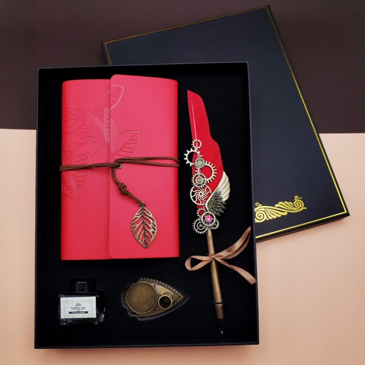 Red Pencil Set with Notebook