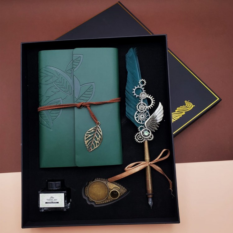 Ink Pen and Notebook Set Green Ink Pen and Notebook Set Green