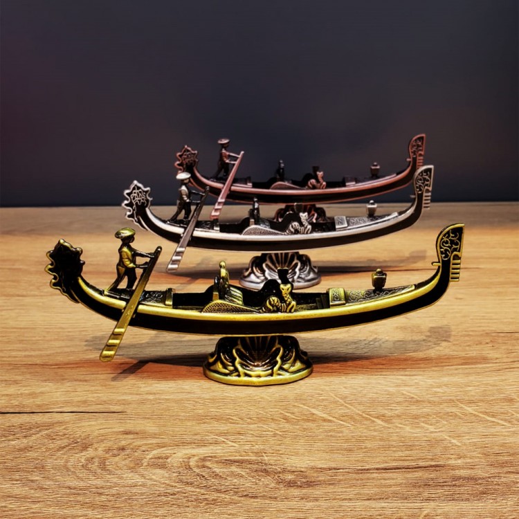 Metal Dekoratif Venedik Kayık 1 Adet