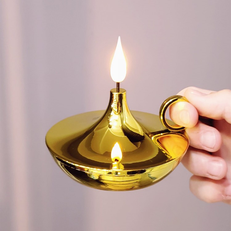 Decorative Gold Battery-Operated Candle