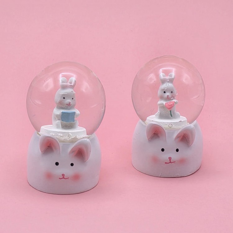 Mini Rabbit-Designed Snow Globe