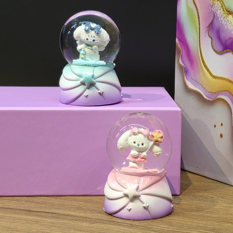 Light-Up Mini Snow Globe Rabbit 1 Piece