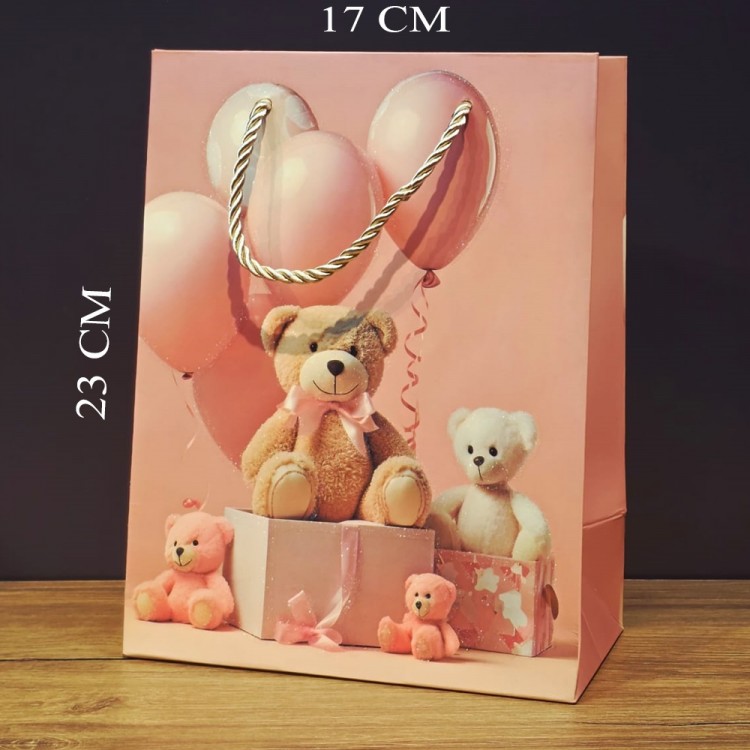 Small Gift Bag with Cute Bear Design