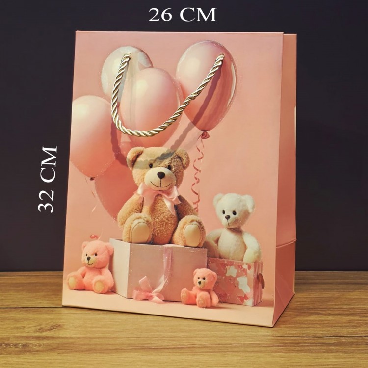 Large Cute Teddy Bear Design Gift Bag