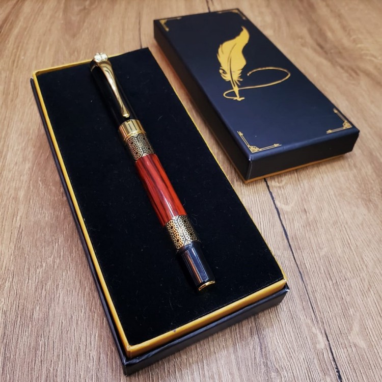 Gold Desenli Metal Roller Kalem Gold Desenli Metal Roller Kalem