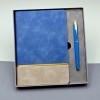 Blue Notebook and Pen Set with Gold Ribbon Blue Notebook and Pen Set with Gold Ribbon