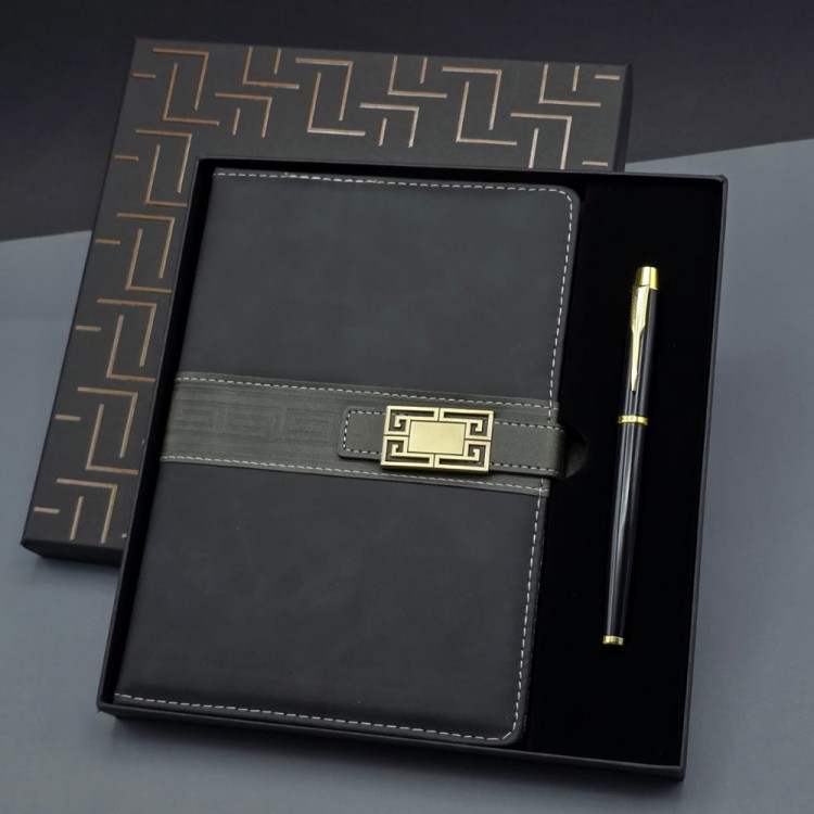 Black Buckle Undated Planner Notebook Pen Set Black Buckle Undated Planner Notebook Pen Set