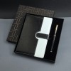Black and White Undated Planner Notebook Pen Set