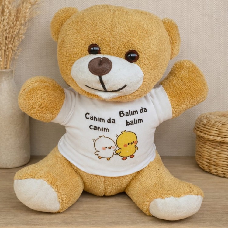 Canım Da Canım Balım Da Balım Tişörtlü Peluş Ayıcık
