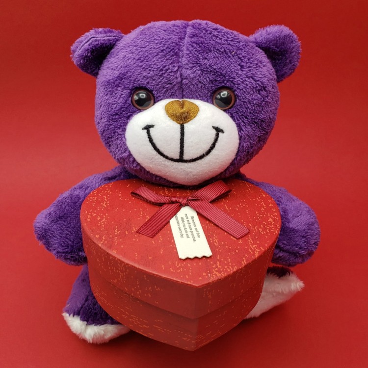 Sevimli Kalp Kutulu Peluş Ayıcık Sevimli Kalp Kutulu Peluş Ayıcık
