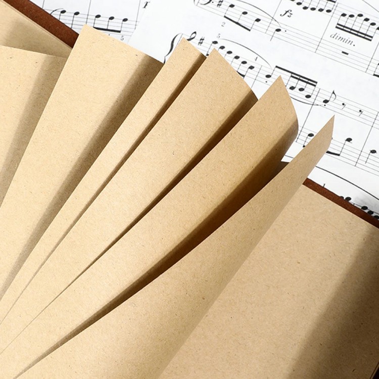 Leaf Patterned Leather Notebook