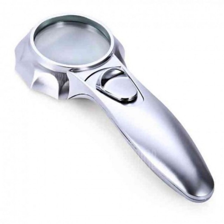 7X Magnifying Glass 6 LED Light Illumination 50mm Optical Lens Handheld Magnifier