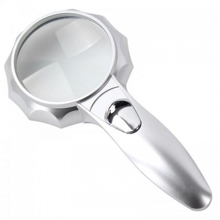 4X 6 LED Light Illumination 75mm Optical Lens Handheld Magnifier 4X 6 LED Light Illumination 75mm Optical Lens Handheld Magnifier