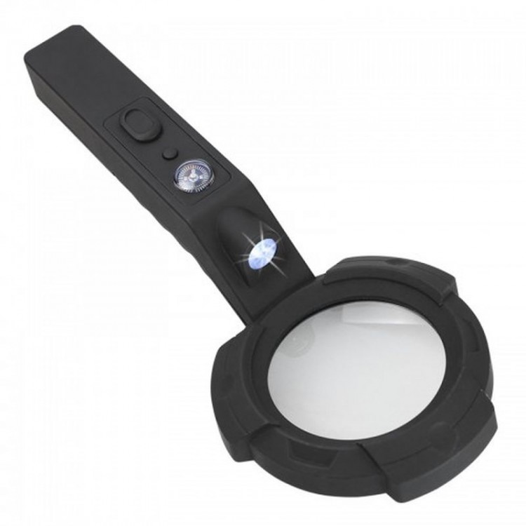 7 LED Light Compass 4X Magnifying Reading Magnifier Th-600557 7 LED Light Compass 4X Magnifying Reading Magnifier Th-600557