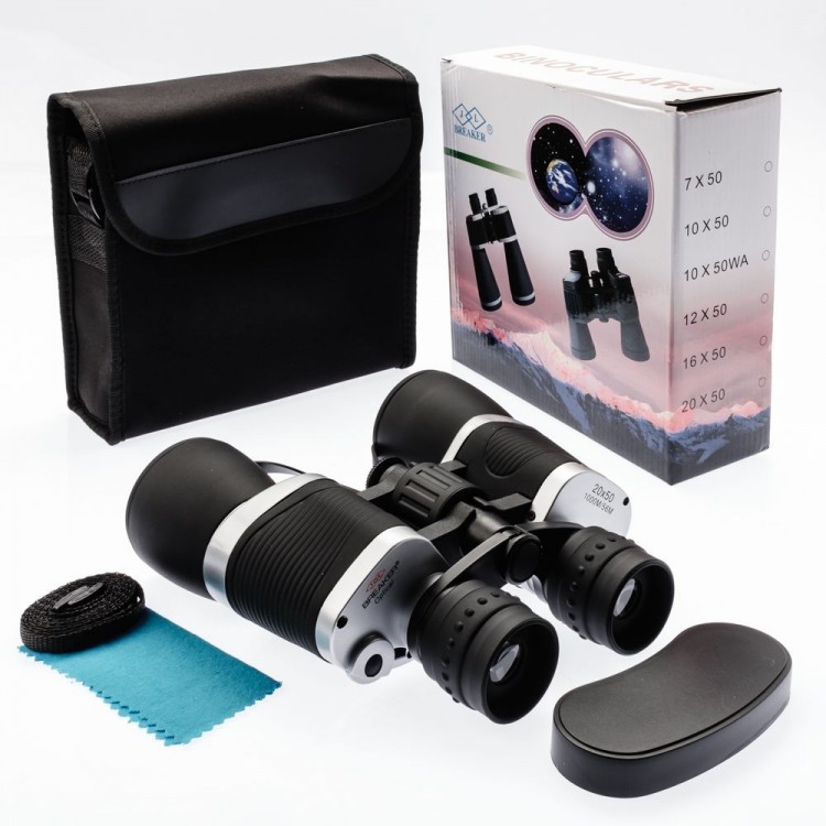 Breaker 20×50 Solar Filter Professional Handheld Binoculars 1000M/56M – Black