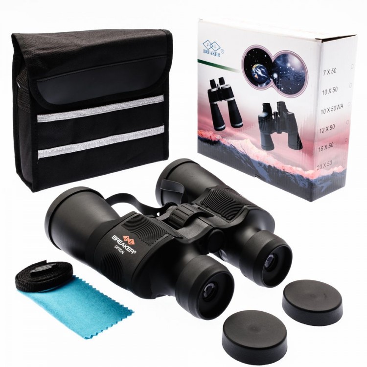 Breaker 20×50 Wd2 Professional Binoculars with Dual Eye Adjustment – 1000M/56M – Black