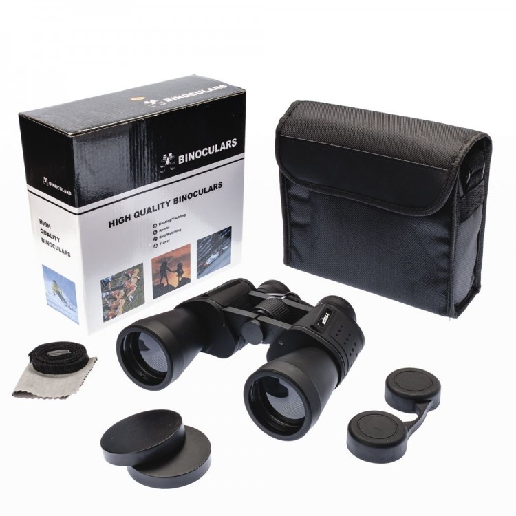 10×50 – Professional Handheld Binoculars with Wide Front Lens – 1000M/56M – Black