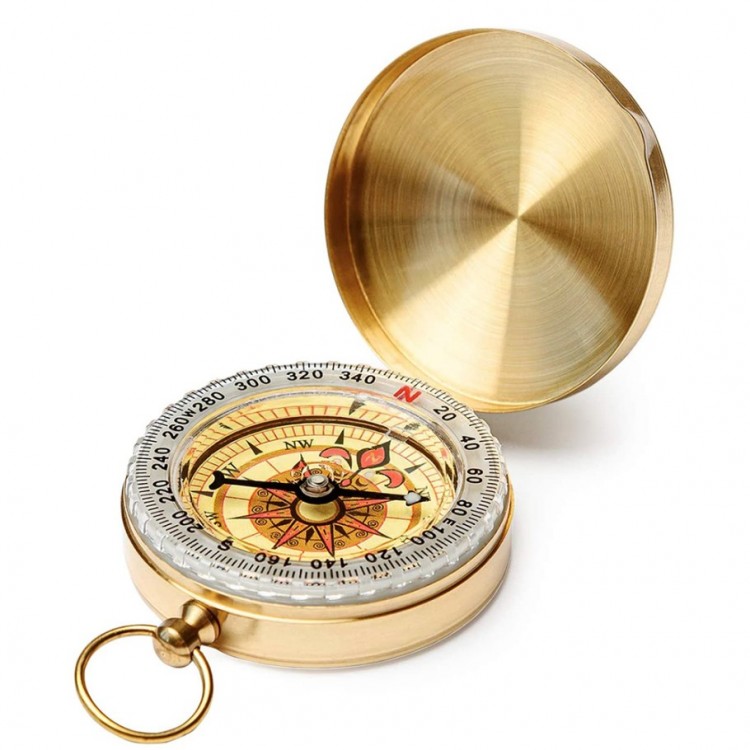 Round Yellow Metal Case Waterproof Phosphorescent Durable Compass G50 Round Yellow Metal Case Waterproof Phosphorescent Durable Compass G50