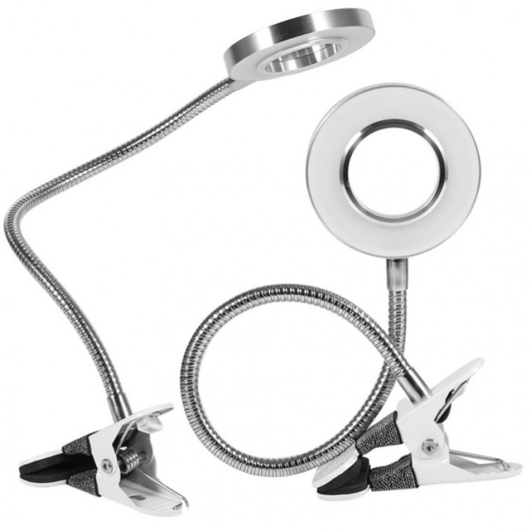 8X Magnification Latching Usb Input Table Lamp With Usb Input Magnifier For Reading And Beauty Salon 2088A